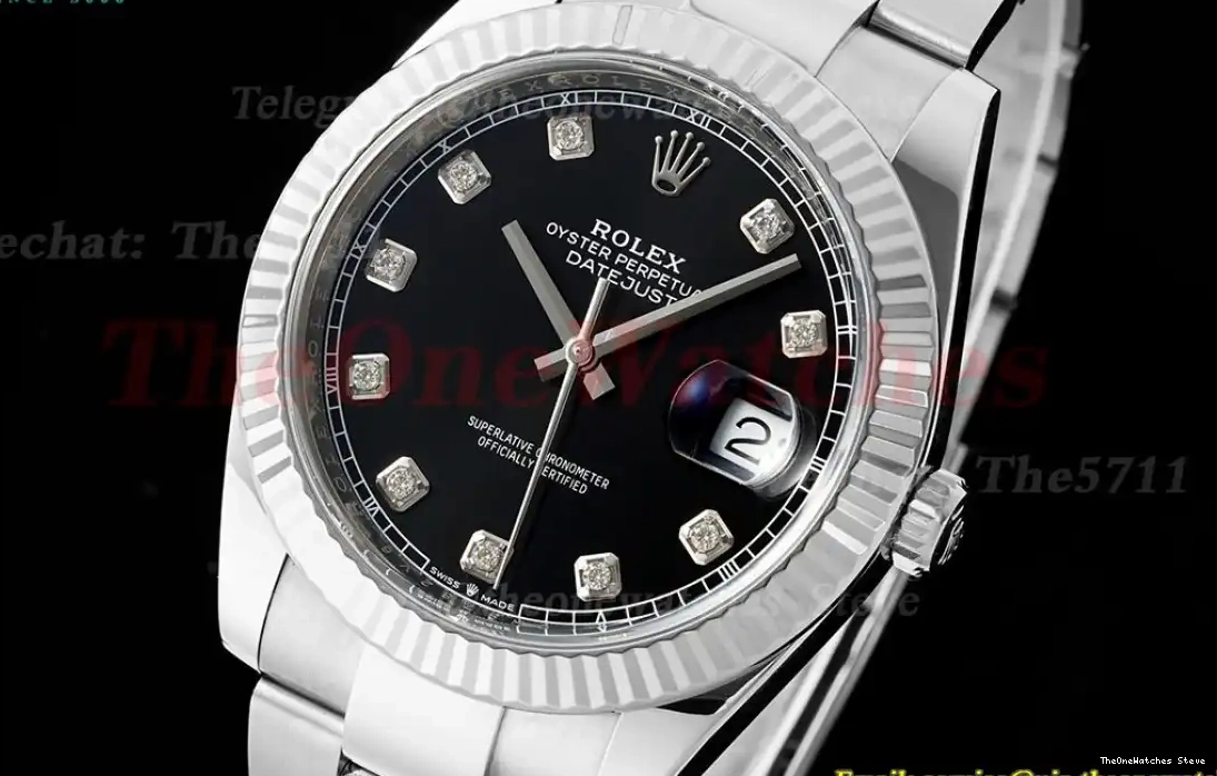 SH3235 Dia SS Oys Datejust Clean SS 126334 Black 41mm 0319