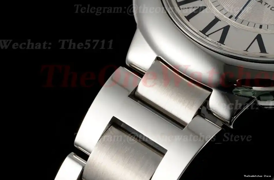 Cartier A076 Ballon Bleu SS V6F White 33mm Dial SS De 0316