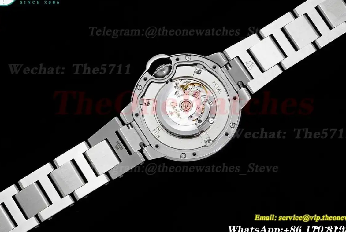 Cartier A076 Ballon Bleu SS V6F White 33mm Dial SS De 0316