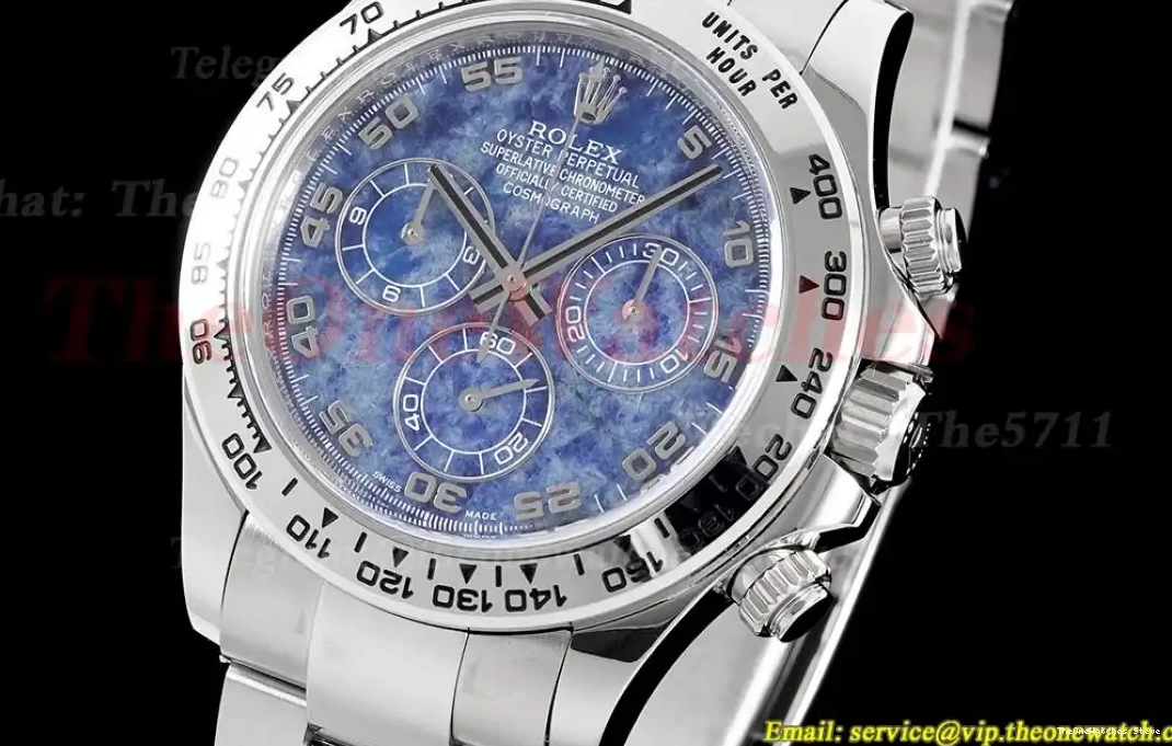 SS Clean Blue Daytona 116509 40mm Chalcedony Dial SS DD4130 0315