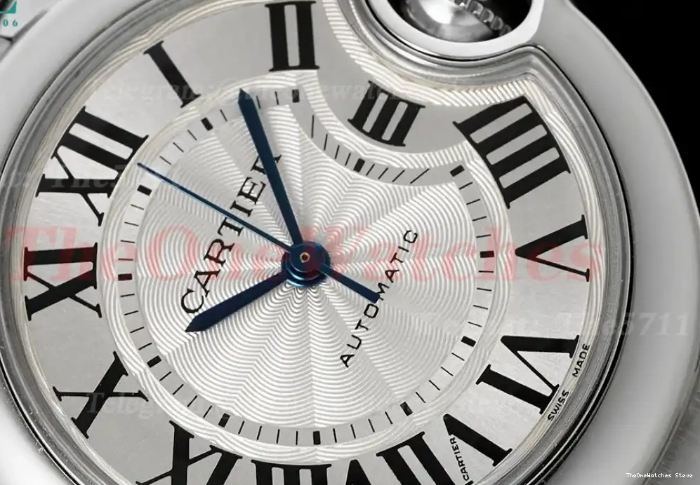 Cartier A076 Ballon Bleu SS V6F White 33mm Dial SS De 0316