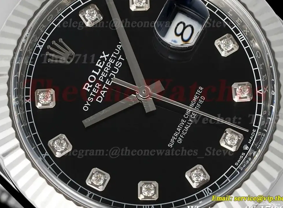 SH3235 Dia SS Oys Datejust Clean SS 126334 Black 41mm 0319