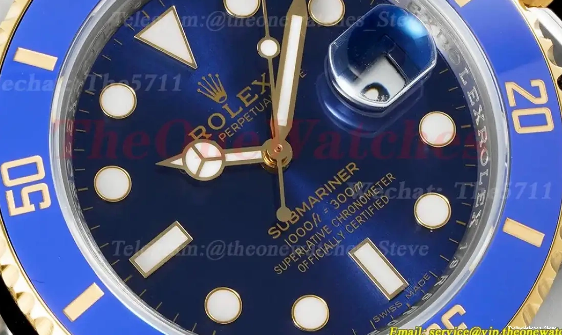 Submariner SS KF VR3135 Dot Wrapped YG 40mm 116613LB Blue 0313