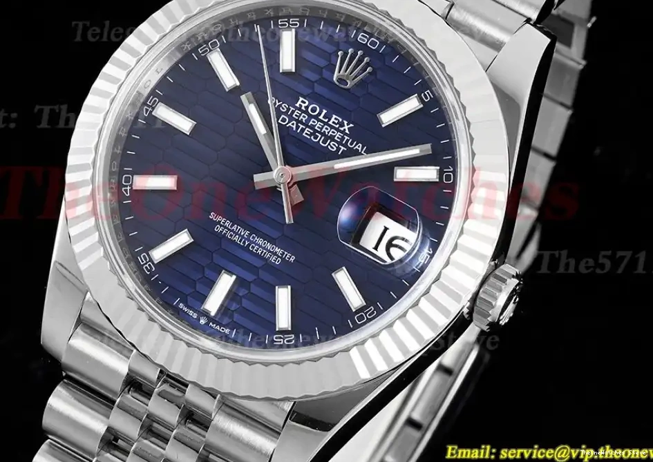 VS3235 126334 41mm Blue Jub Datejust Textured Dial SS VSF SS 0314