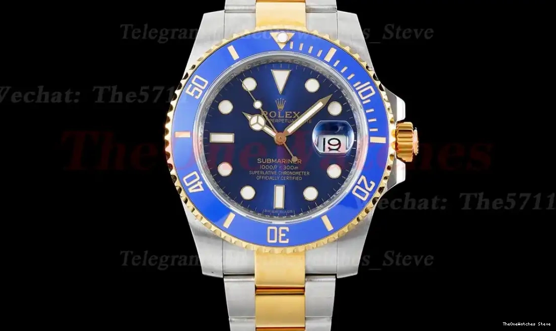 Submariner SS KF VR3135 Dot Wrapped YG 40mm 116613LB Blue 0313