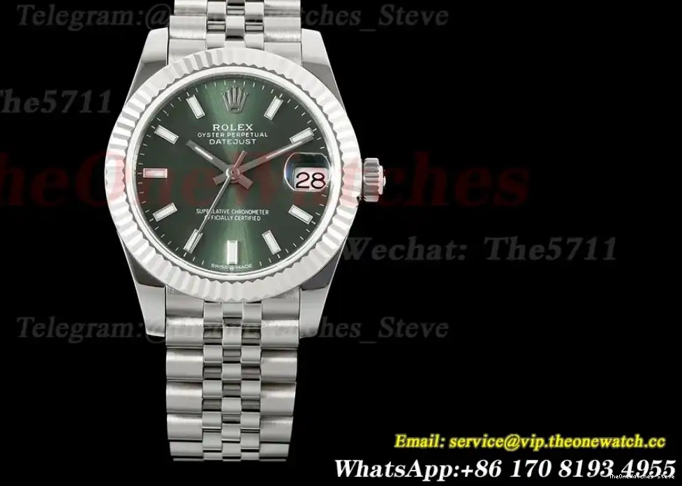 Jub SS JARF SS Stk Green Datejust 278274 A2236 31mm 0316