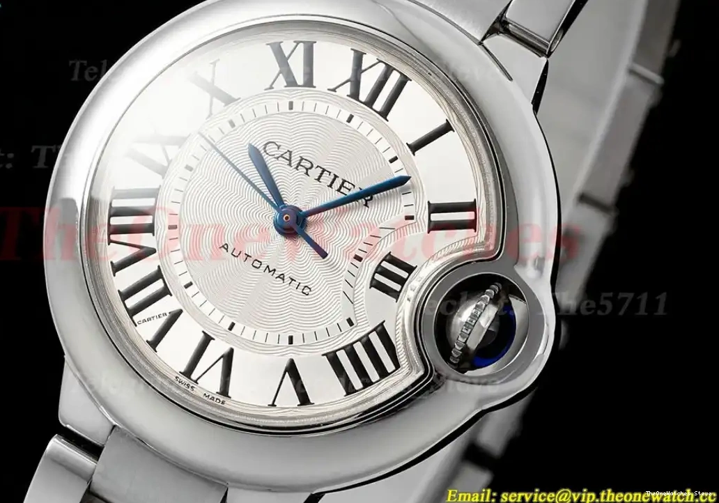 Cartier A076 Ballon Bleu SS V6F White 33mm Dial SS De 0316