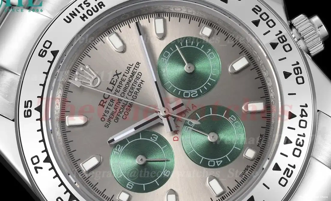 Daytona Green Grey GDF SS A3836 SS 40mm 0316