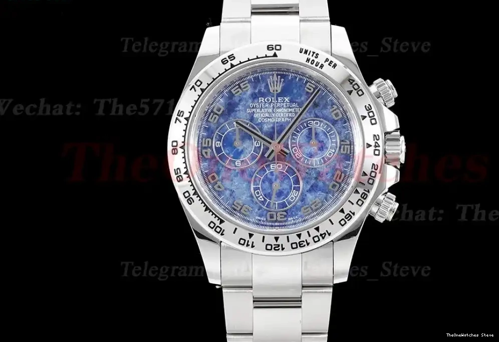 SS Clean Blue Daytona 116509 40mm Chalcedony Dial SS DD4130 0315