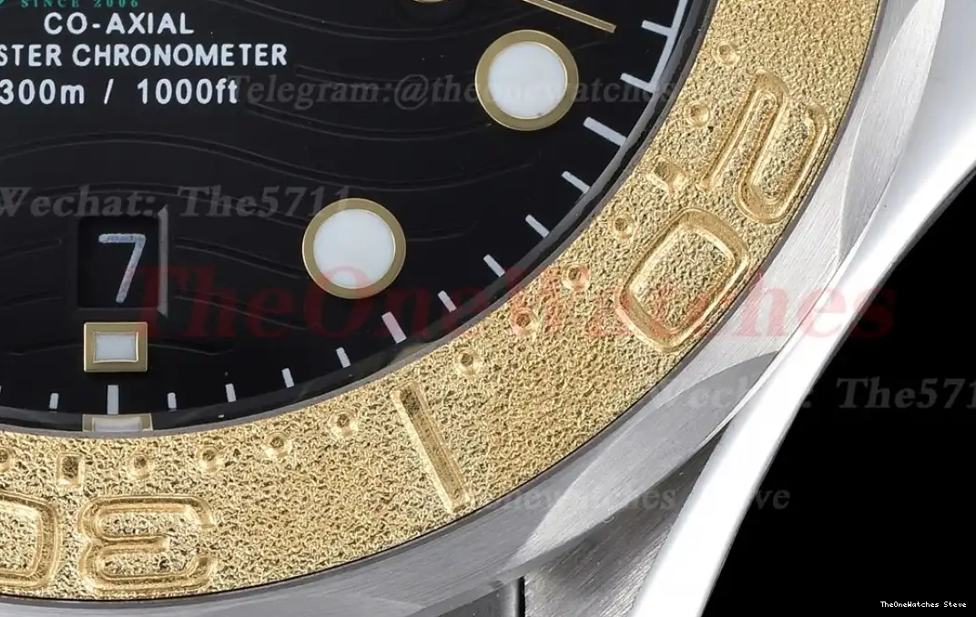 SS 42mm GDF 300m Seamaster Black Dial MY8215 SS 0319