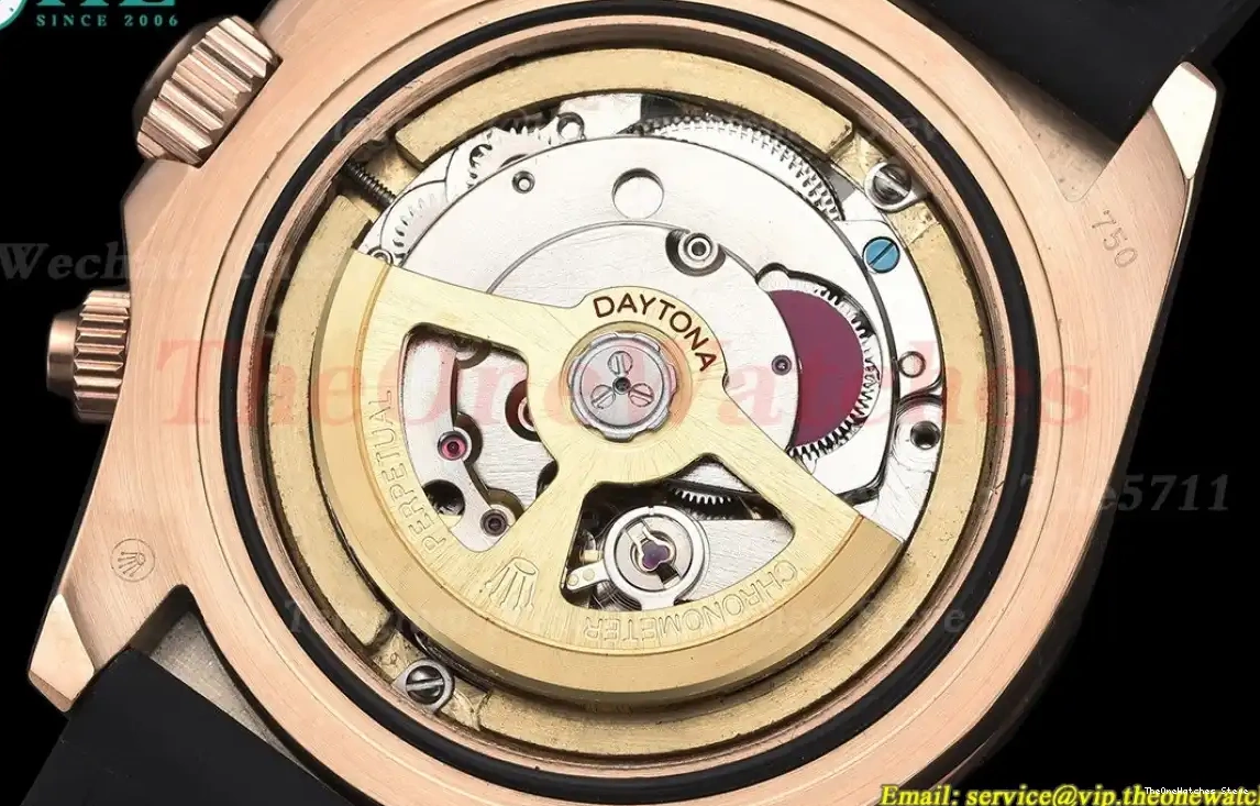 GDF Black Daytona 40mm RU A3836 Gold RG 0313