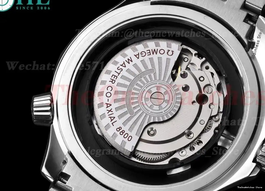 SS 42mm GDF 300m Seamaster Black Dial MY8215 SS 0319