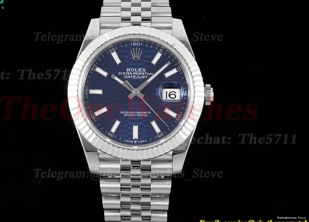 VS3235 126334 41mm Blue Jub Datejust Textured Dial SS VSF SS 0314