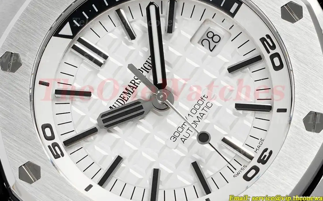 Dial Super Oak SA3120 Diver 15710 Offshore White Royal 42mm APSF Clone RU SS 0316