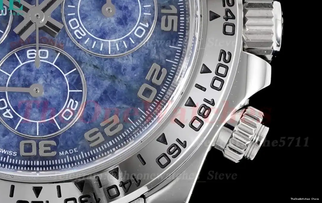 SS Clean Blue Daytona 116509 40mm Chalcedony Dial SS DD4130 0315