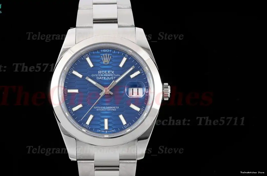 41mm SS SS Stk VR3235 Oyster 126300 904L Blue Datejust King 0319