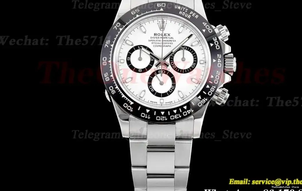 40mm SA4130 SS Daytona White Black 116500 SS KING 0316