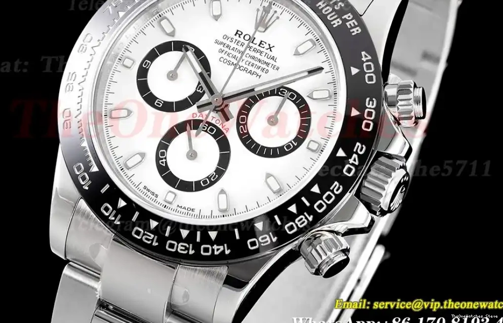 40mm SA4130 SS Daytona White Black 116500 SS KING 0316